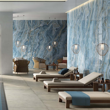 Opalia Onyx Cobalt Blue Glossy 24x48 Porcelain Tile