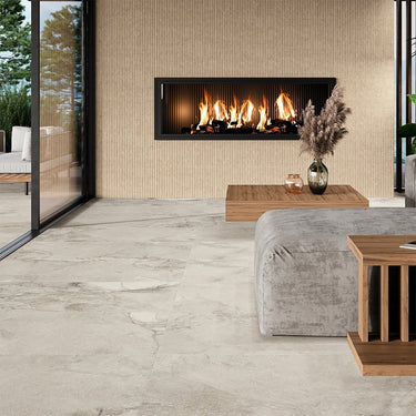Fluteline Travertine Matte 12x24 Porcelain Tile