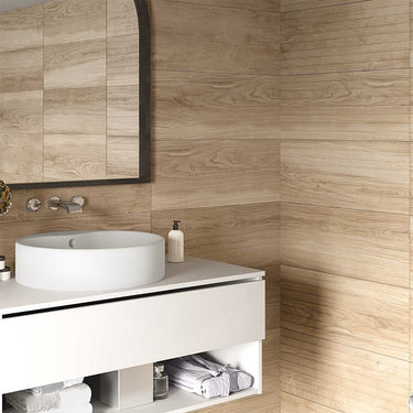 Fluteline Beige Matte 13x36 Porcelain Tile