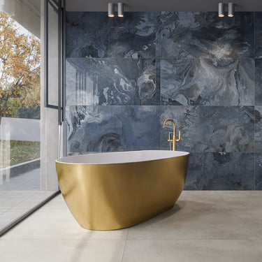 Lumina Cloudy Glossy 24x48 Porcelain Tile
