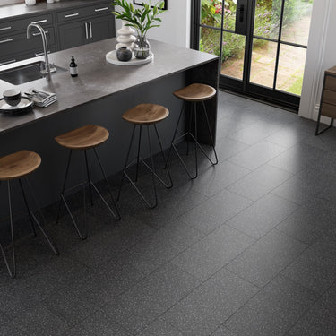 Terrazzo Black Micro Chip Matte 12x24 Porcelain Tile