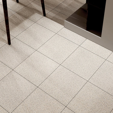 Terrazzo White Micro Chip Matte 24x24 Porcelain Tile
