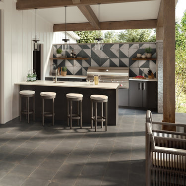 Reserve Rustic Black Matte 13x13 Porcelain Tile