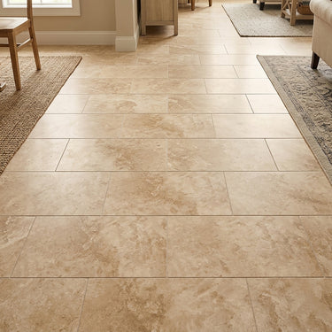 Ivory Light Honed And Filled 12x24 Travertine Tile