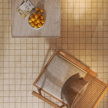 Ivory Light Tumbled 4x4 Travertine Tile