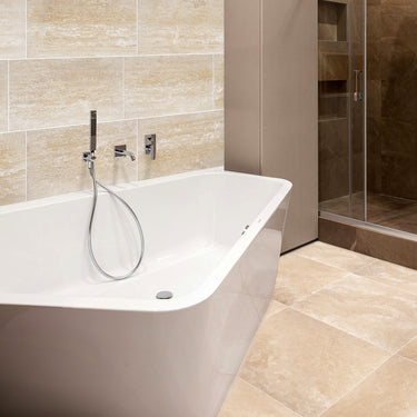 Ivory Light Vc Honed And Filled 12x24 Travertine Tile