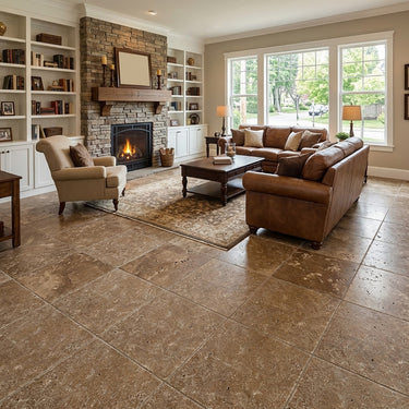 Noce Tumbled 12x12 Travertine Tile