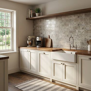 Silver Tumbled 3x6 Travertine Tile