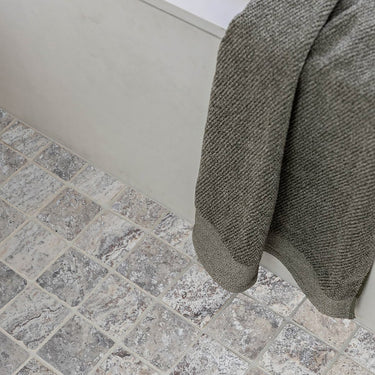 Silver Tumbled 4x4 Travertine Tile