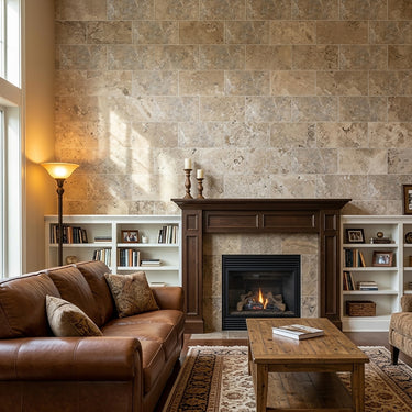 Silver Honed And Filled 6x12 Travertine Tile